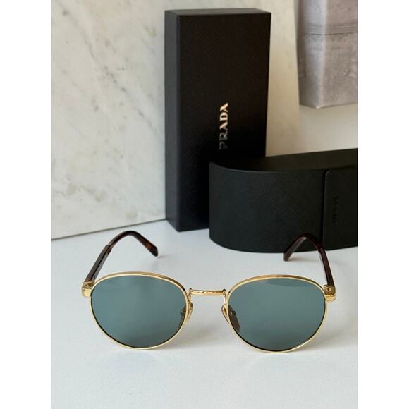 NEW Prada PR B51S Polarized Metal Sunglasses in Black